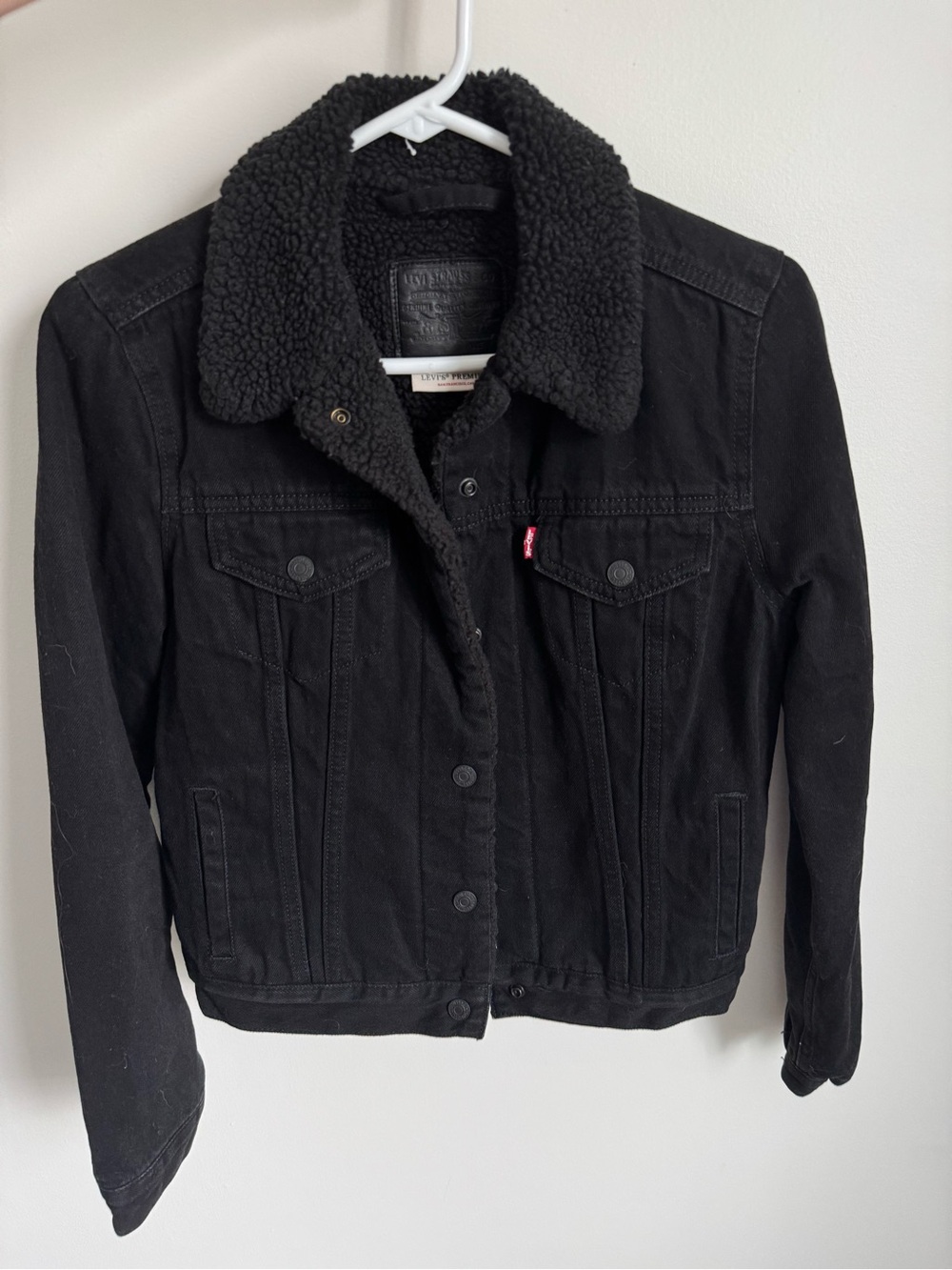 Levi's Black Sherpa-Lined Denim Jacket